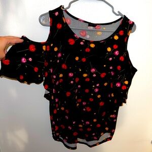 Women’s Floral Cold Shoulder top